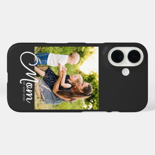 Black Mom Established Script Case-Mate iPhone Case iPhoneケース (裏面 (横))