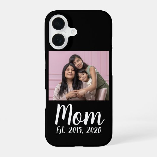 Black Mom Established Script iPhone 16ケース (裏面)