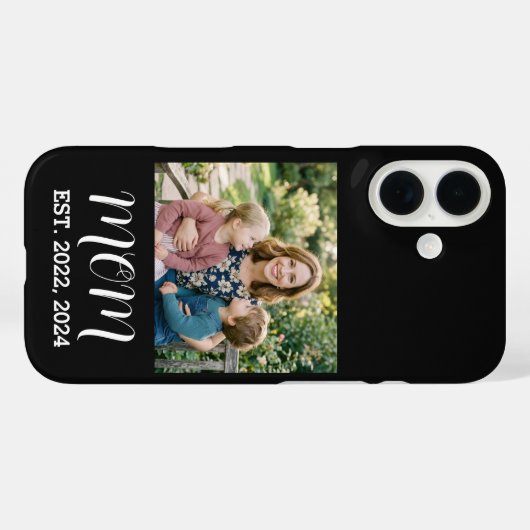 Black Mom Established Script iPhone / iPad case Case-Mate iPhoneケース (裏面 (横))