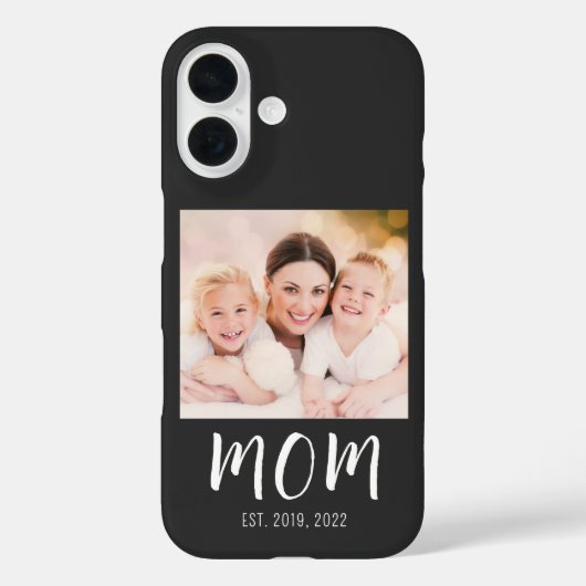 Black Mom Established Script Photo Case-Mate Case-Mate iPhoneケース (裏面)