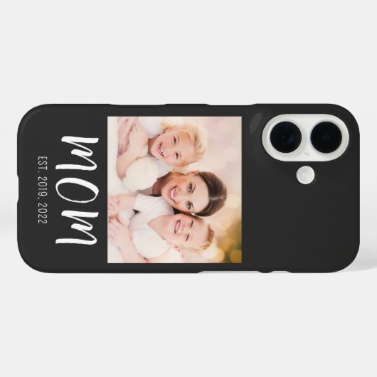 Black Mom Established Script Photo Case-Mate Case-Mate iPhoneケース (裏面 (横))