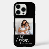 Black Mom Established Script Photo Case-Mate  Case-Mate iPhoneケース (裏面)