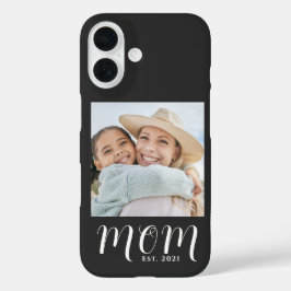 Black Mom Established Script Photo Case-Mate iPhone 16ケース