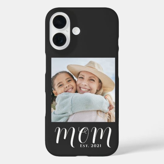 Black Mom Established Script Photo Case-Mate Case-Mate iPhoneケース (裏面)