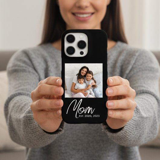 Black Mom Established Script Photo Case-Mate  Case-Mate iPhoneケース