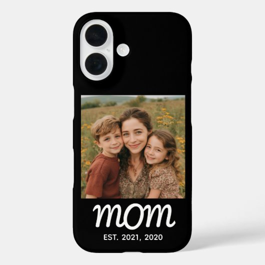 Black Mom Established Script Photo Case-Mate iPhoneケース (裏面)