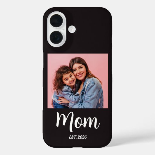 Black Mom Established Script Photo  Case-Mate iPhoneケース (裏面)