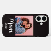 Black Mom Established Script Photo  Case-Mate iPhoneケース (裏面 (横))