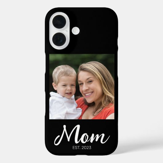 Black Mom Established Script Photo Case-Mate  iPhoneケース (裏面)