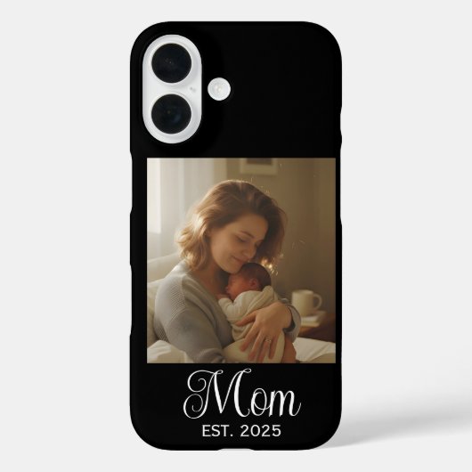 Black Mom Established Script Photo Case-Mate iPhoneケース (裏面)