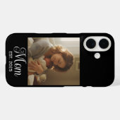Black Mom Established Script Photo Case-Mate iPhoneケース (裏面 (横))