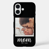 Black Mom Established Script Photo Case-Mate iPhoneケース (裏面)