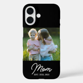 Black Mom Established Script Photo Case-Mate iPhone 16ケース