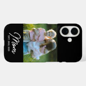 Black Mom Established Script Photo Case-Mate iPhoneケース (裏面 (横))