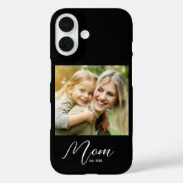 Black Mom Established Script Photo Case-Mate iPhone 16ケース