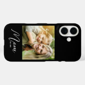 Black Mom Established Script Photo Case-Mate iPhoneケース (裏面 (横))