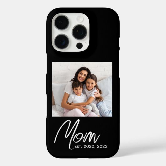 Black Mom Established Script Photo Case-Mate  iPhoneケース (裏面)