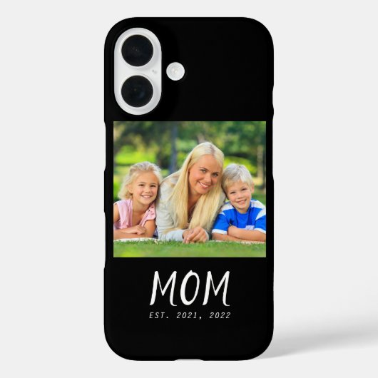 Black Mom Established Script Photo Case-Mate iPhoneケース (裏面)