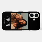 Black Mom Established Script Photo Case-Mate iPhoneケース (裏面 (横))