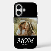Black Mom Established Script Photo  Case-Mate iPhoneケース (裏面)