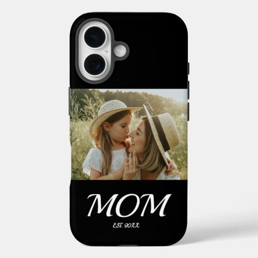 Black Mom Established Script Photo  Case-Mate iPhoneケース (裏面)