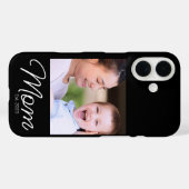 Black Mom Established Script Photo Case-Mate iPhoneケース (裏面 (横))