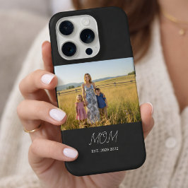 Black Mom Established Script Photo Case-Mate iPhone 15 Proケース