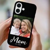 Black Mom Established Script Photo Case-Mate  iPhoneケース