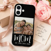 Black Mom Established Script Photo Case-Mate iPhoneケース
