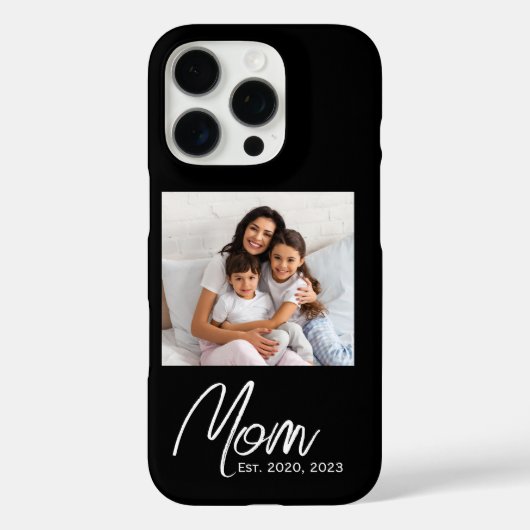 Black Mom Established Script Photo Case-Mate  iPhoneケース (裏面)