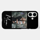 Black Mom Established Script Photo Case-Mate iPhoneケース (裏面 (横))