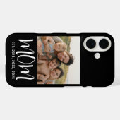 Black Mom Established Script Photo Case-Mate iPhoneケース (裏面 (横))