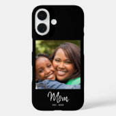 Black Mom Established Script Photo Case-Mate iPhoneケース (裏面)