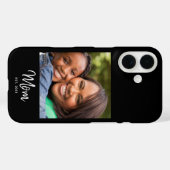 Black Mom Established Script Photo Case-Mate iPhoneケース (裏面 (横))
