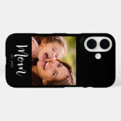Black Mom Established Script Photo Case-Mate iPhoneケース (裏面 (横))