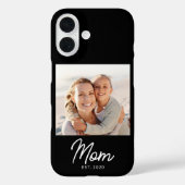 Black Mom Established Script Photo Case-Mate iPhoneケース (裏面)
