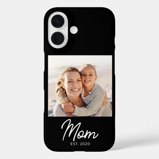 Black Mom Established Script Photo Case-Mate iPhoneケース (裏面)