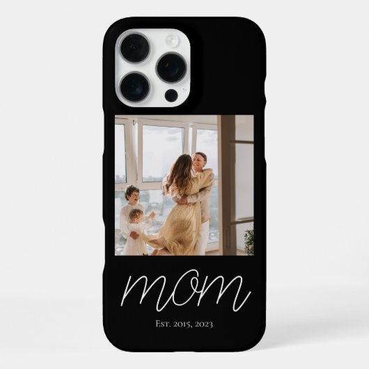 Black Mom Established Script Photo Case-Mate  iPhoneケース (裏面)