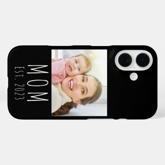 Black Mom Established Script Photo Case-Mate  iPhoneケース (裏面 (横))