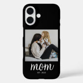 Black Mom Established Script Photo Case-Mate iPhoneケース (裏面)