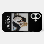 Black Mom Established Script Photo Case-Mate iPhoneケース (裏面 (横))