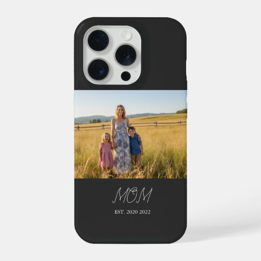 Black Mom Established Script Photo Case-Mate iPhoneケース (裏面)