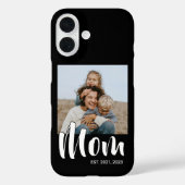Black Mom Established Script Photo Case-Mate iPhoneケース (裏面)