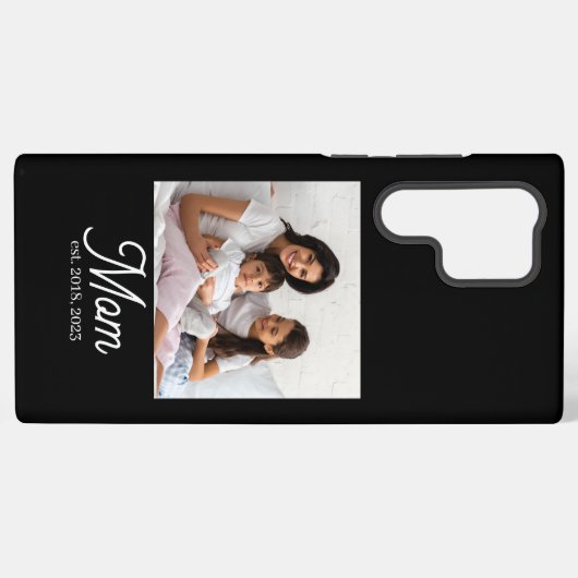 Black Mom Established Script Samsung Galaxyケース (裏面横)