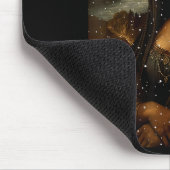 Black Mona Lisa African American Christmas Santa H マウスパッド (コーナー)