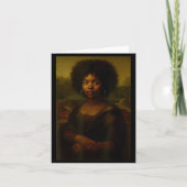 Black Mona Lisa Afro African American Melanin Blac カード (正面)