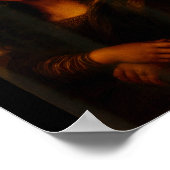 Black Mona Lisa Afro African American Melanin Blac ポスター (角)