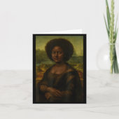 Black Mona Lisa Afro African Melanin Black History カード (正面)