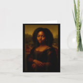 Black Mona Lisa Afro African Melanin Black History カード (正面)