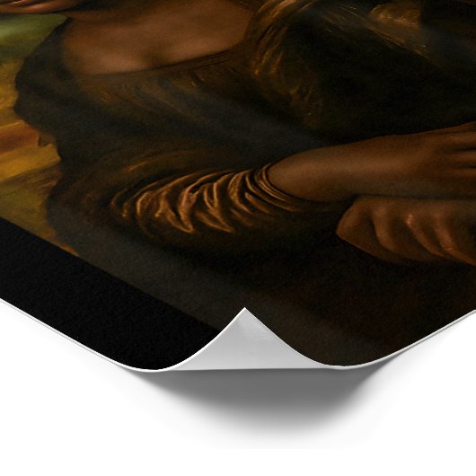 Black Mona Lisa Afro African Melanin Black History ポスター (角)